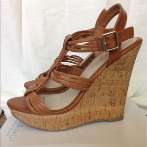 Altar’d State Tan Wedges Size 6.5